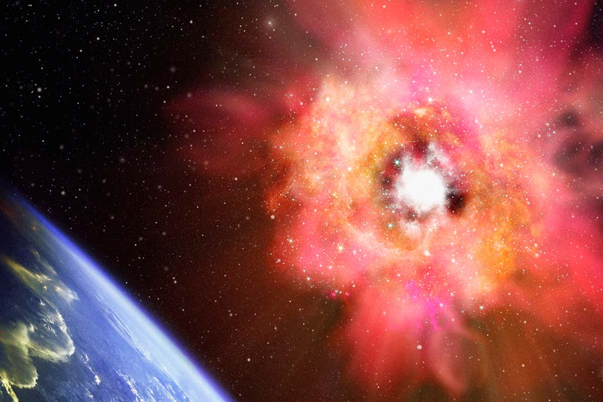 conceptual image of neutrinos