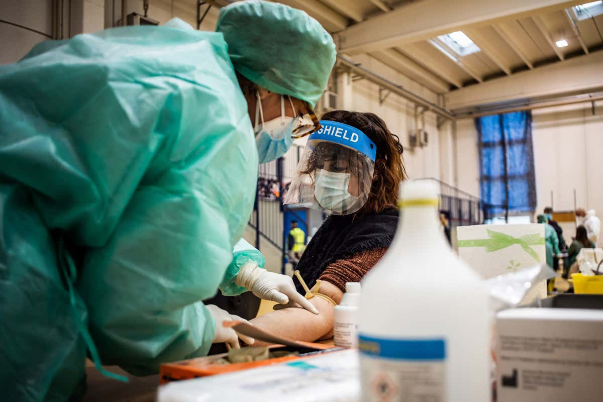 Testing for antibodies is Cisliano, Italy