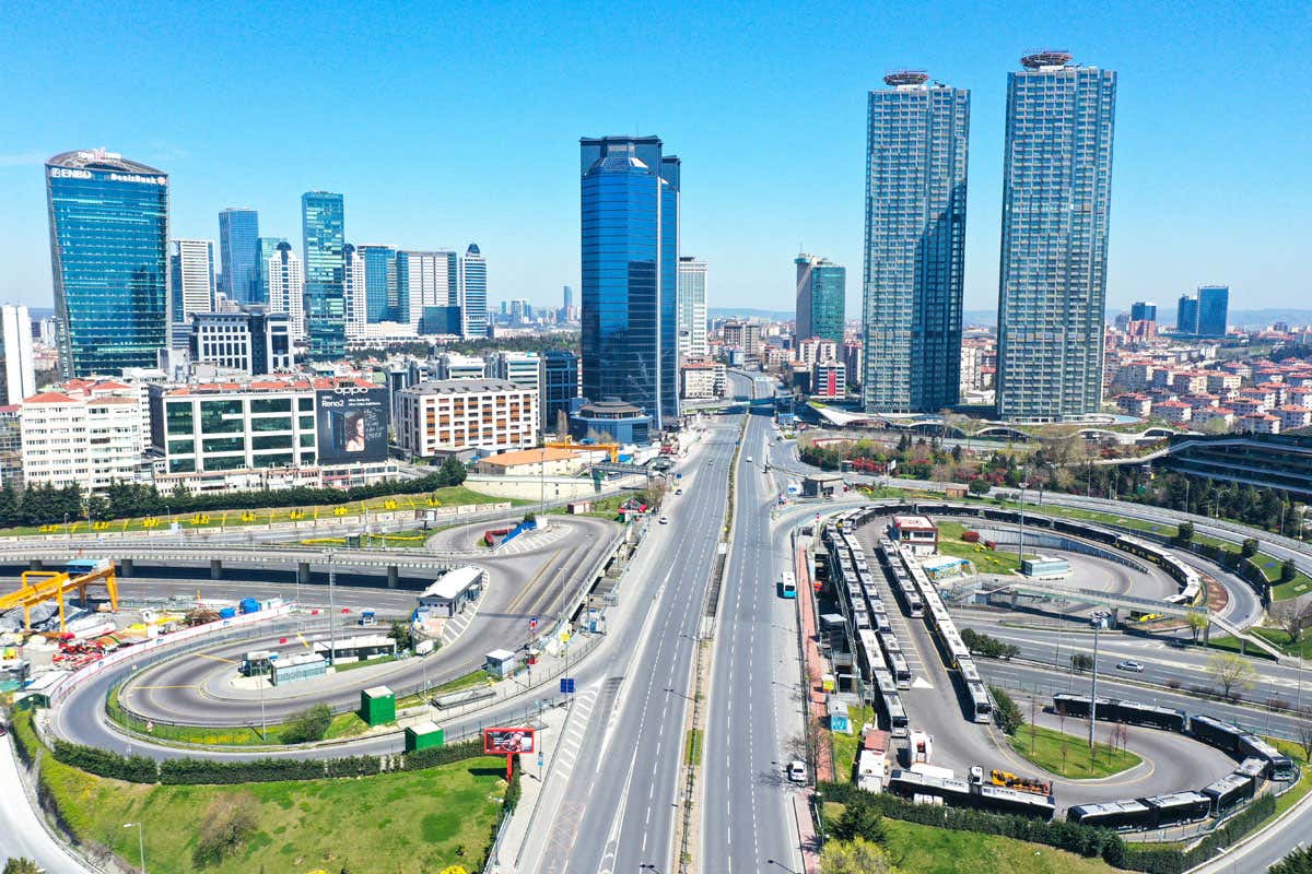 Empty roads in Istanbul, Turkey
