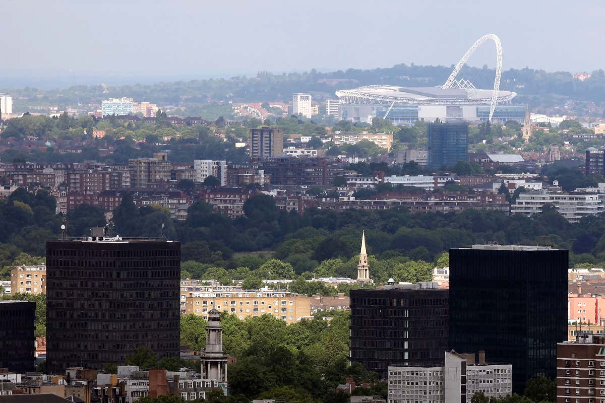 Views From The Barbican Estate towards Wembley, Brent