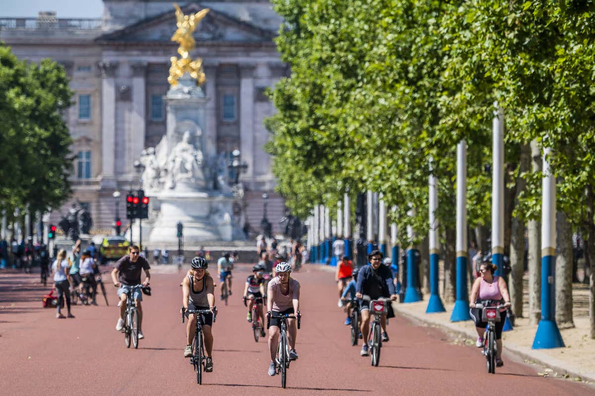 cyclists in London