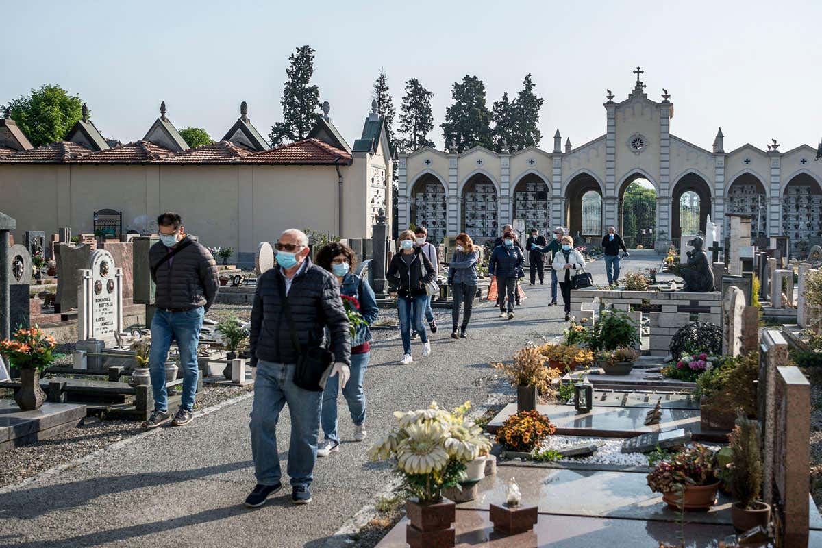 Funeral for covid-19 victims in Bergamo, Italy