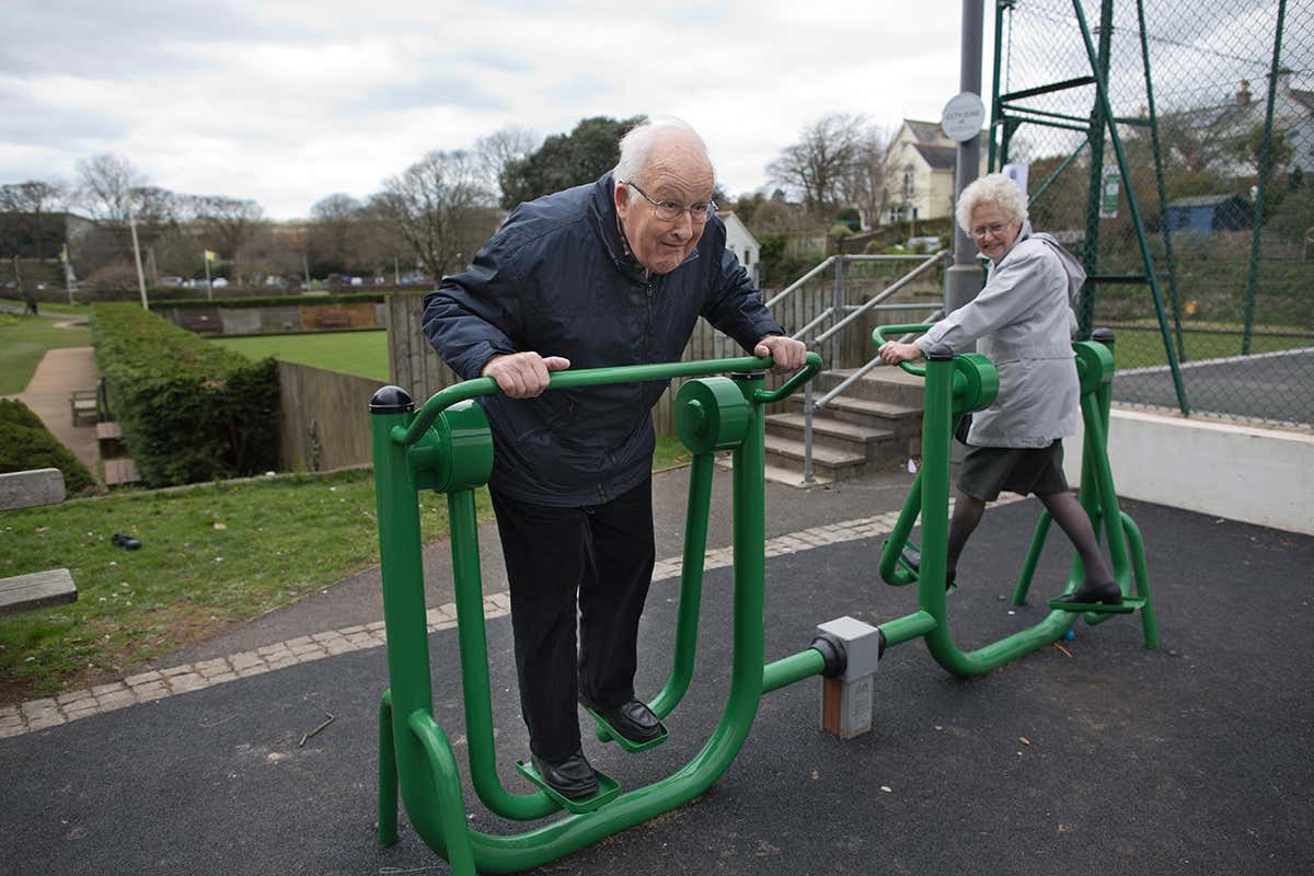 Older people exercising