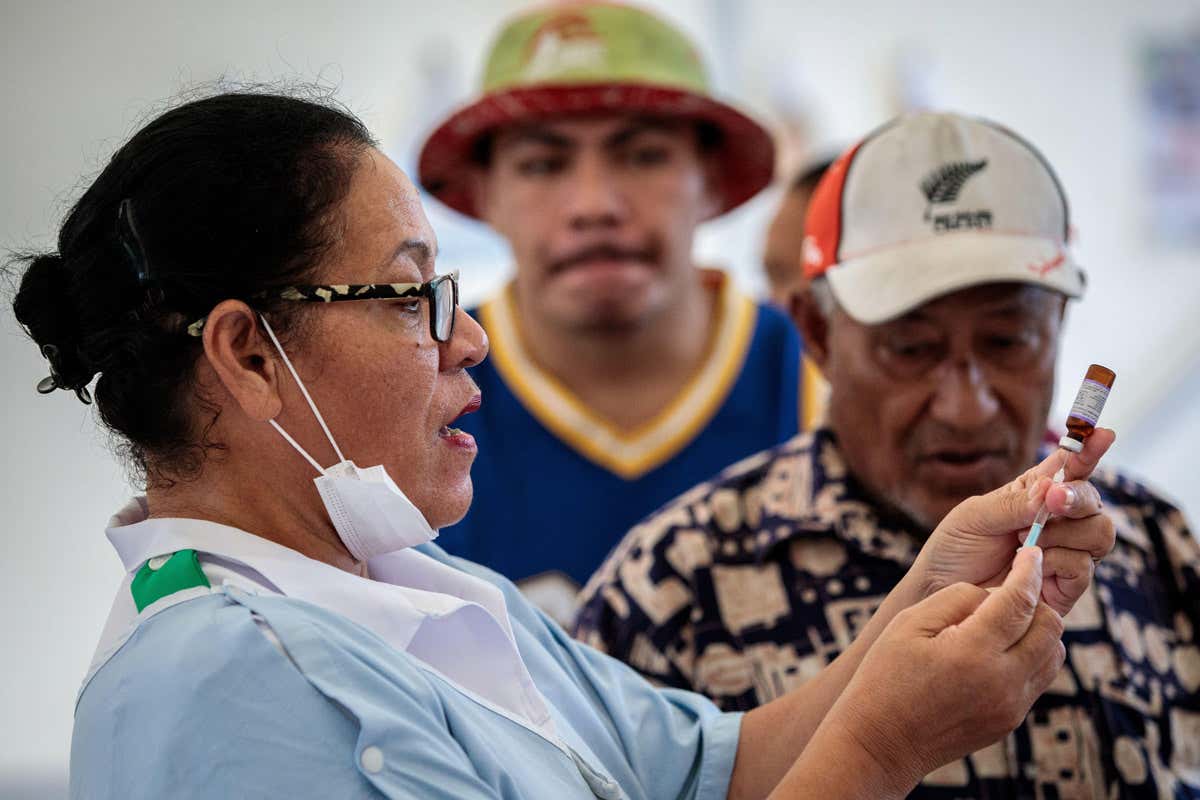 vaccine being administered