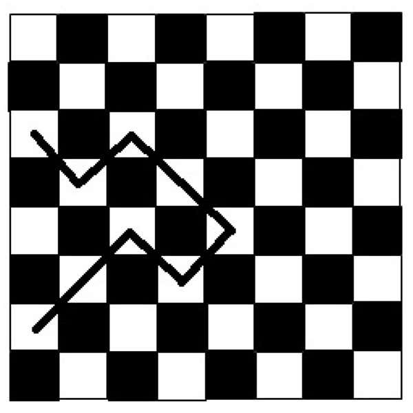 Puzzle #71: Can you draw a line through all of the white squares?