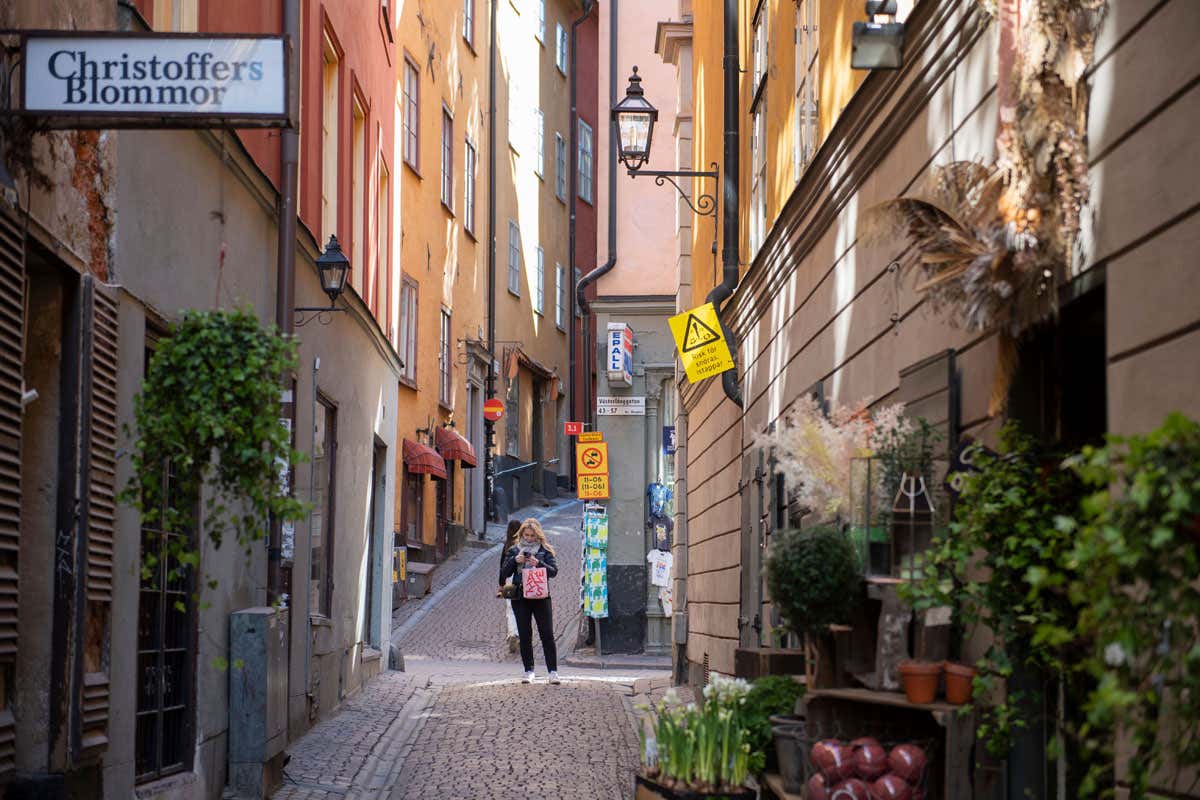 Empty streets in Stockholm