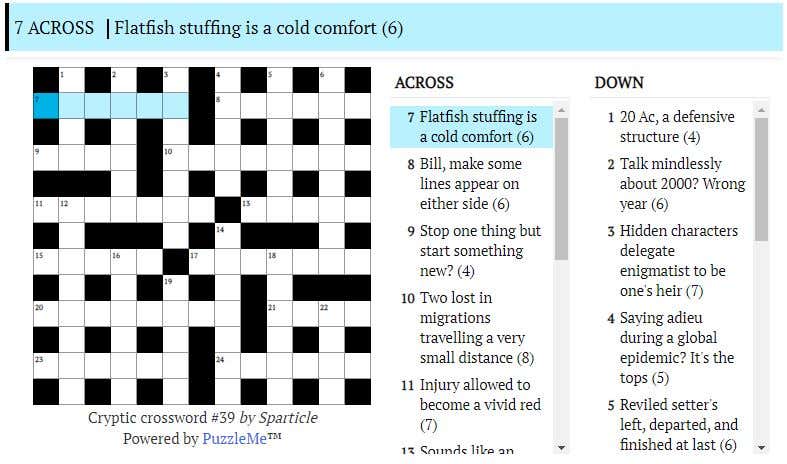 Cryptic crossword #39: Sounds like an opening for love (5)