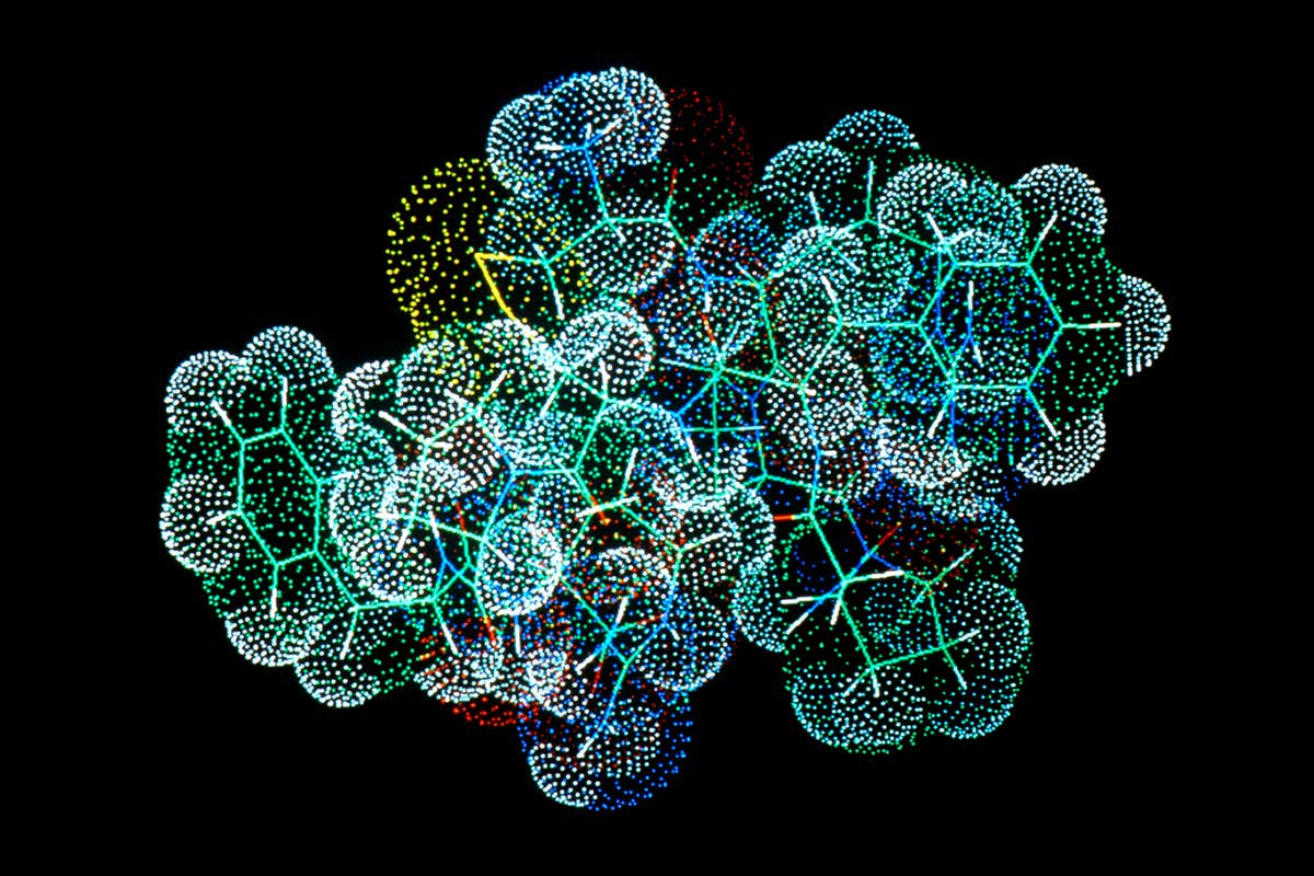 Molecular computer graphics representation of the structure of bradykinin