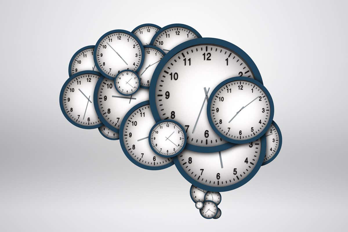 Clocks forming a brain