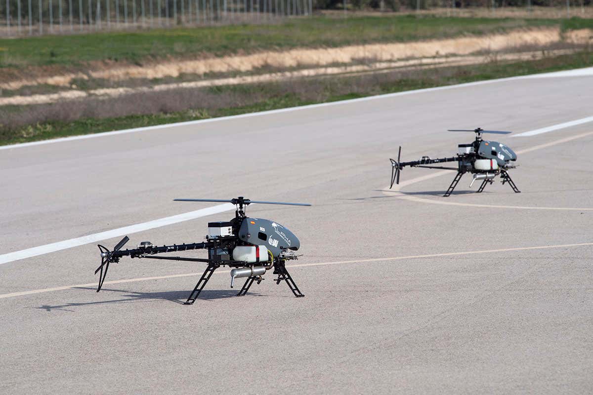 A fleet of drones can be controlled by one person with a smartphone