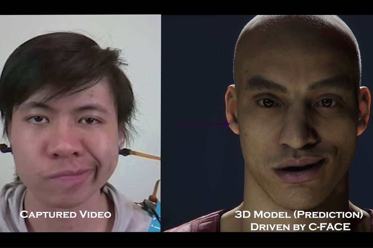 Earphone cameras watch your facial expressions and read your lips