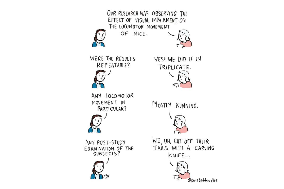 Twisteddoodles on quizzing a researcher about how mice run
