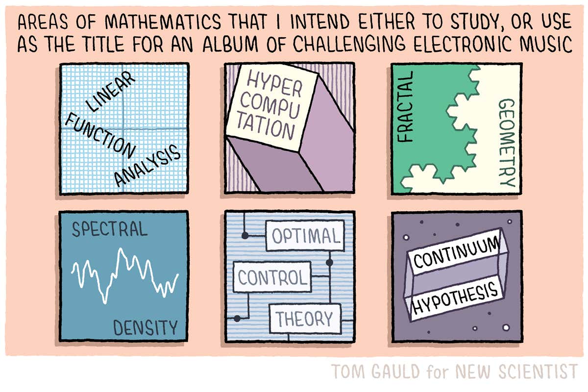 Tom Gauld's favourite areas of mathematics that double as album titles