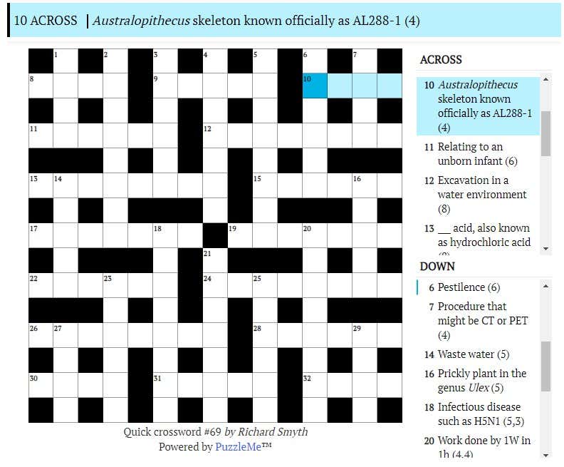 Quick crossword #69: Spotted cat of South America (6)
