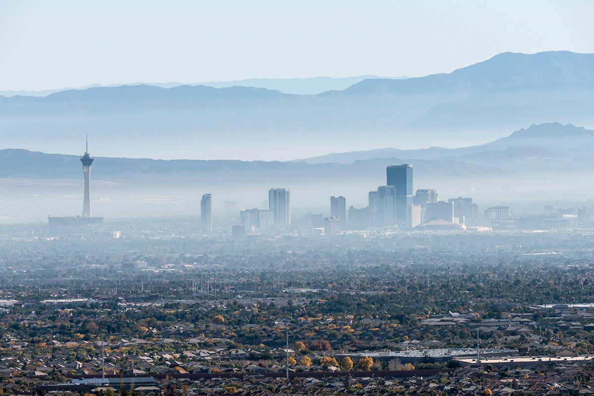 smog over Las Vegas
