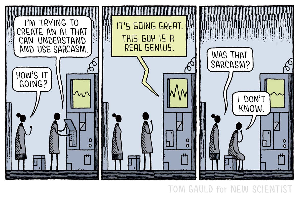 Tom Gauld's attempts to create a sarcastic AI are really genius