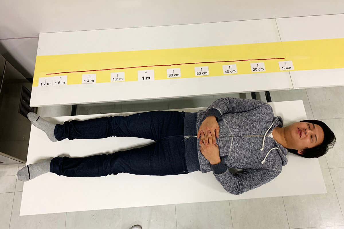 liquid droplets and man