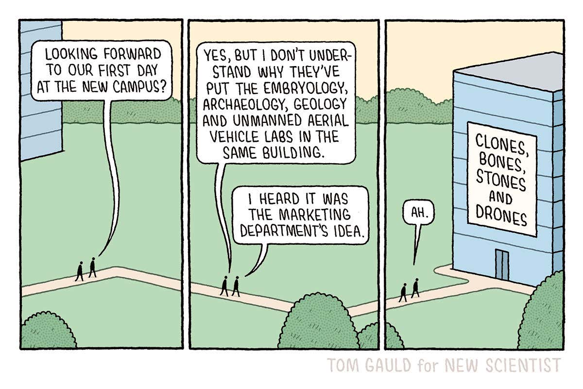 Tom Gauld on when marketing chooses where to put research groups
