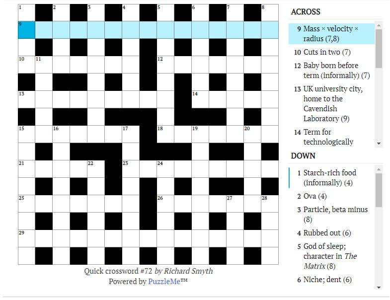 Quick crossword #72: Soviet satellite launched in 1957 (7)