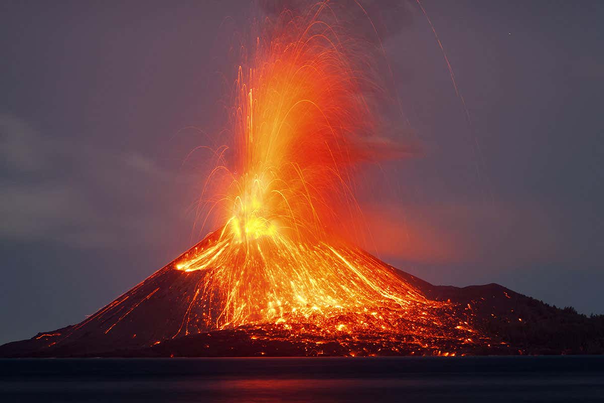 Anak Krakatau volcano, Sunda Strait, Indonesia