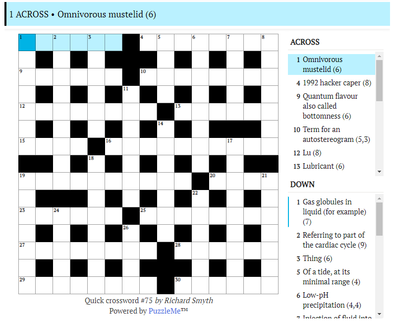 Quick crossword #75: Membrane surrounding an embryo (6)