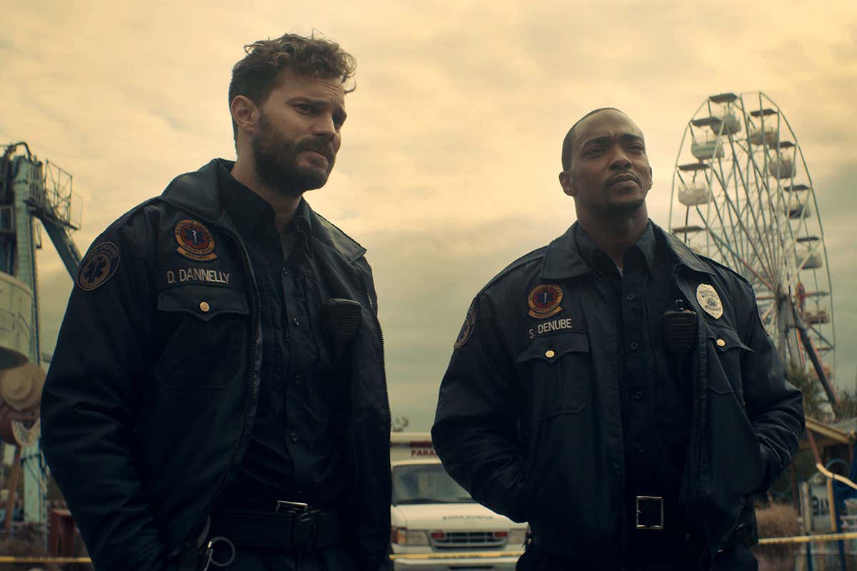 Jamie Dornan (left) and Anthony Mackie (right)