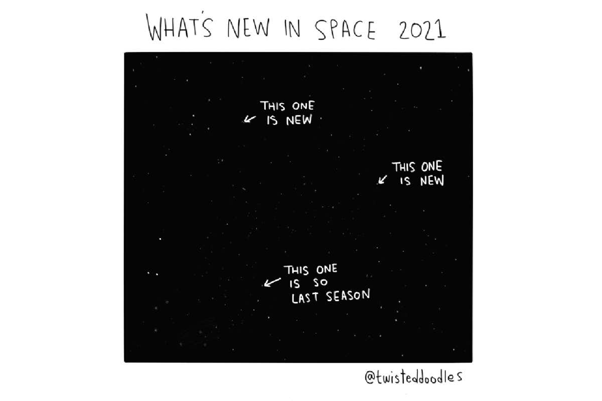 Twisteddoodles on what's new in space
