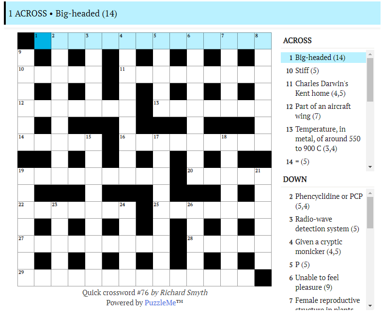 Quick crossword #76: Female reproductive structure in plants (5)