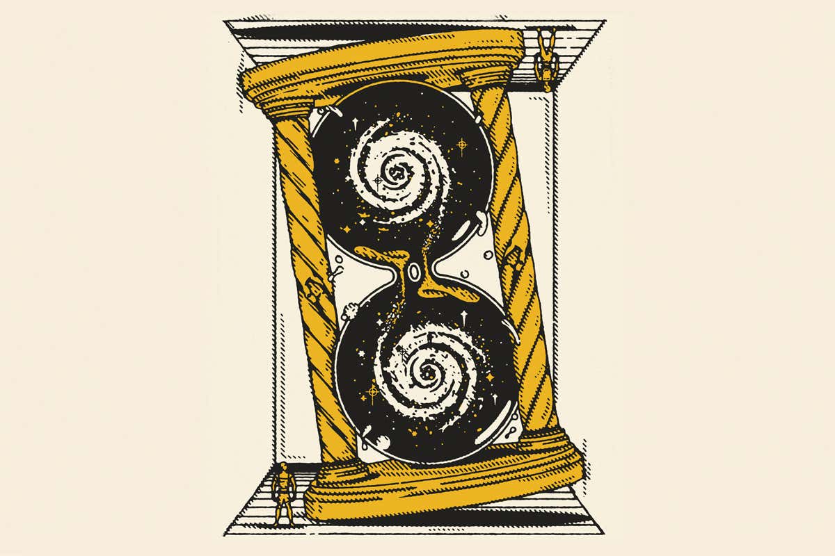 Did time flow in two directions from the big bang, making two futures?