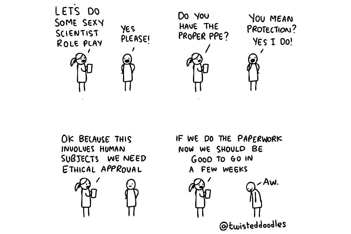 Twisteddoodles on sexy scientist role play