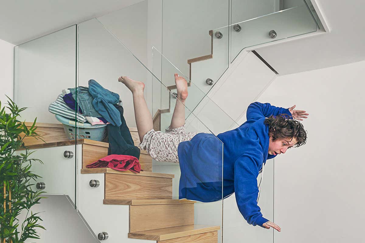 Your leg muscles automatically act to stop you falling when you trip