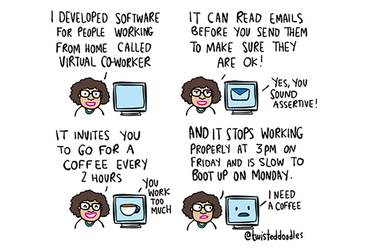 Twisteddoodles' virtual co-worker helps you work from home