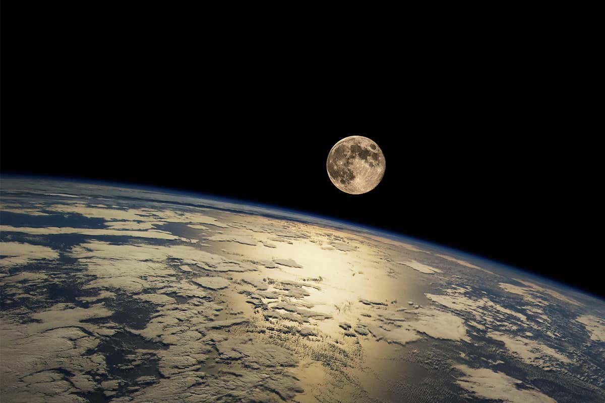 The moon from space
