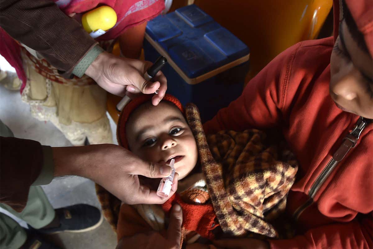 Child being vaccinated