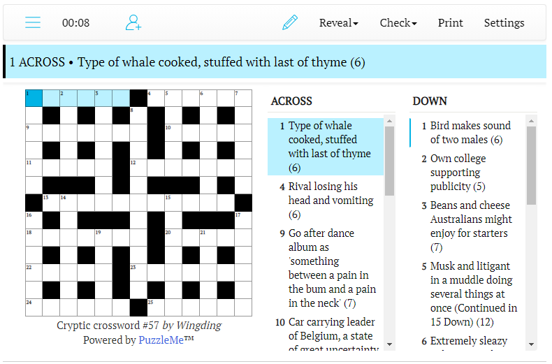 Cryptic crossword #57: Betray the offspring of two hybrids (6,5)