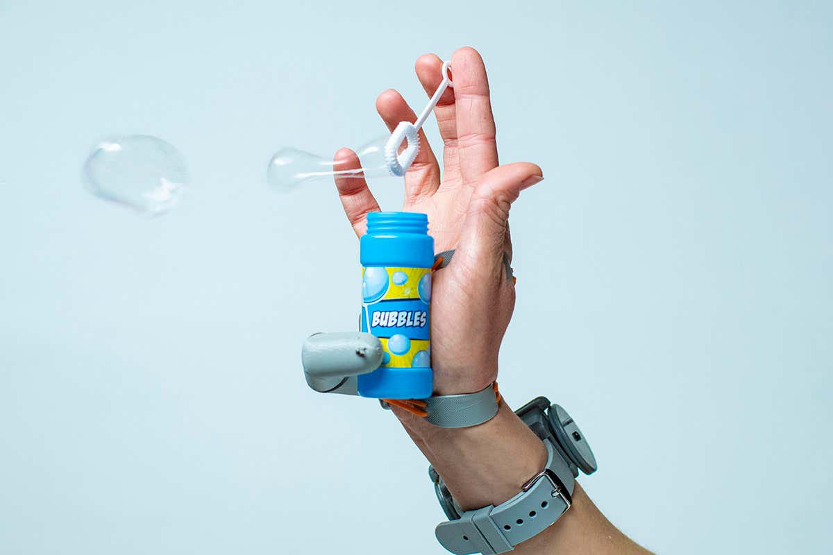 This robotic extra thumb can be controlled by moving your toes