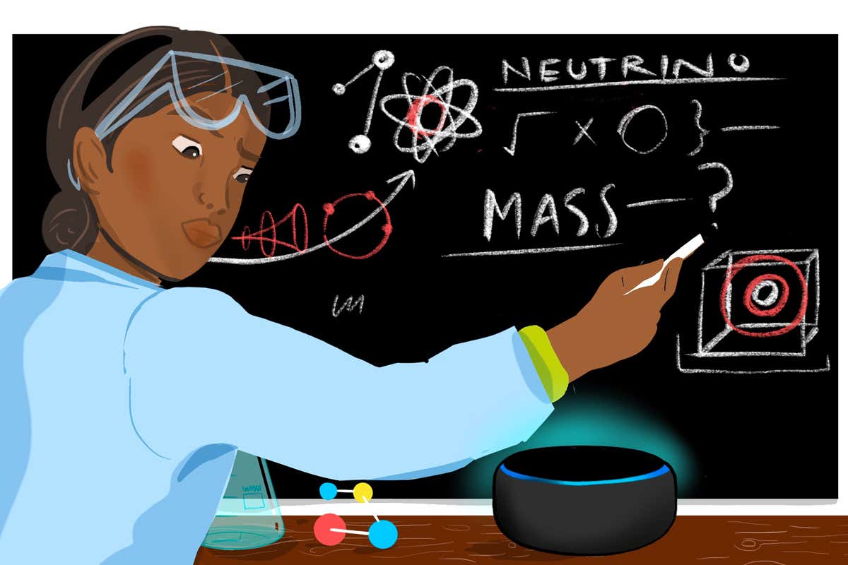 The peculiar case of asking Alexa for the mass of a neutrino