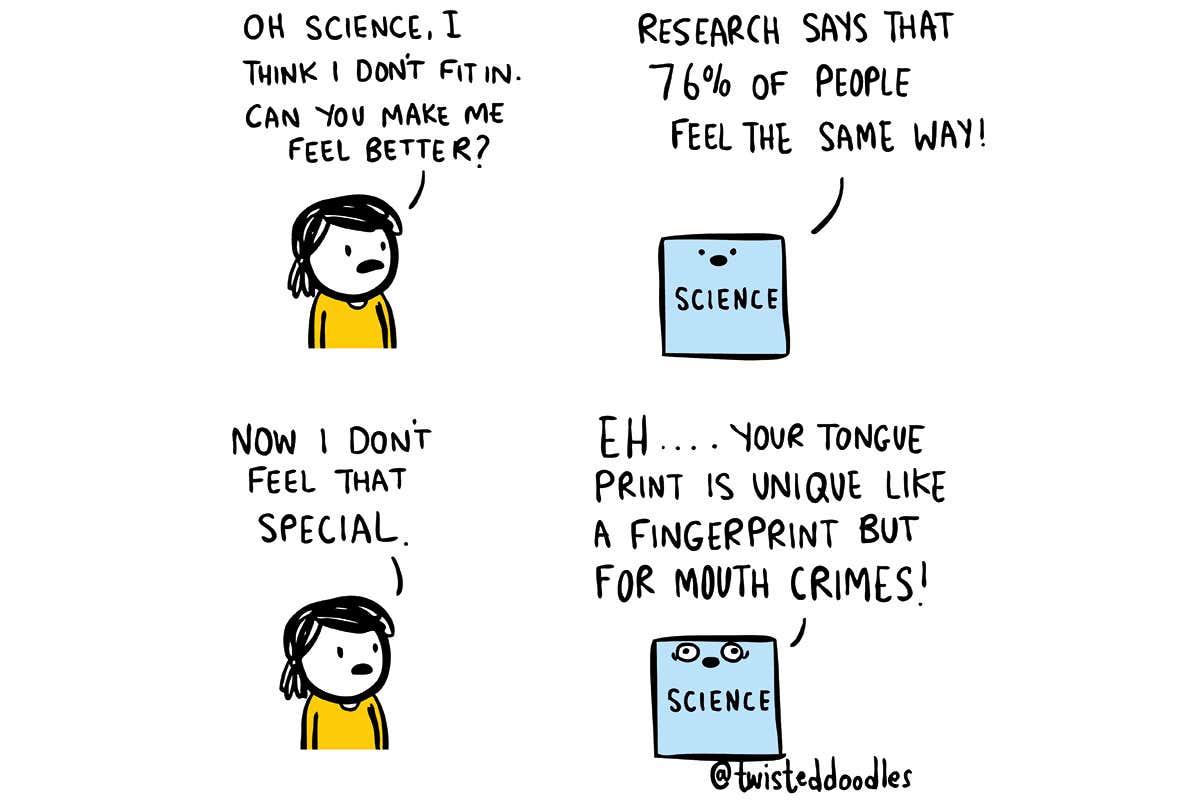 Twisteddoodles on how science makes you feel special