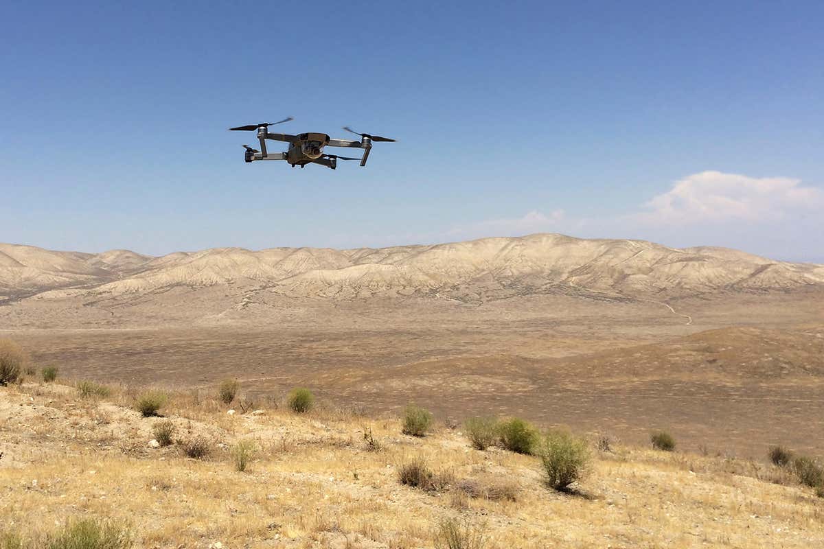 drone in desert