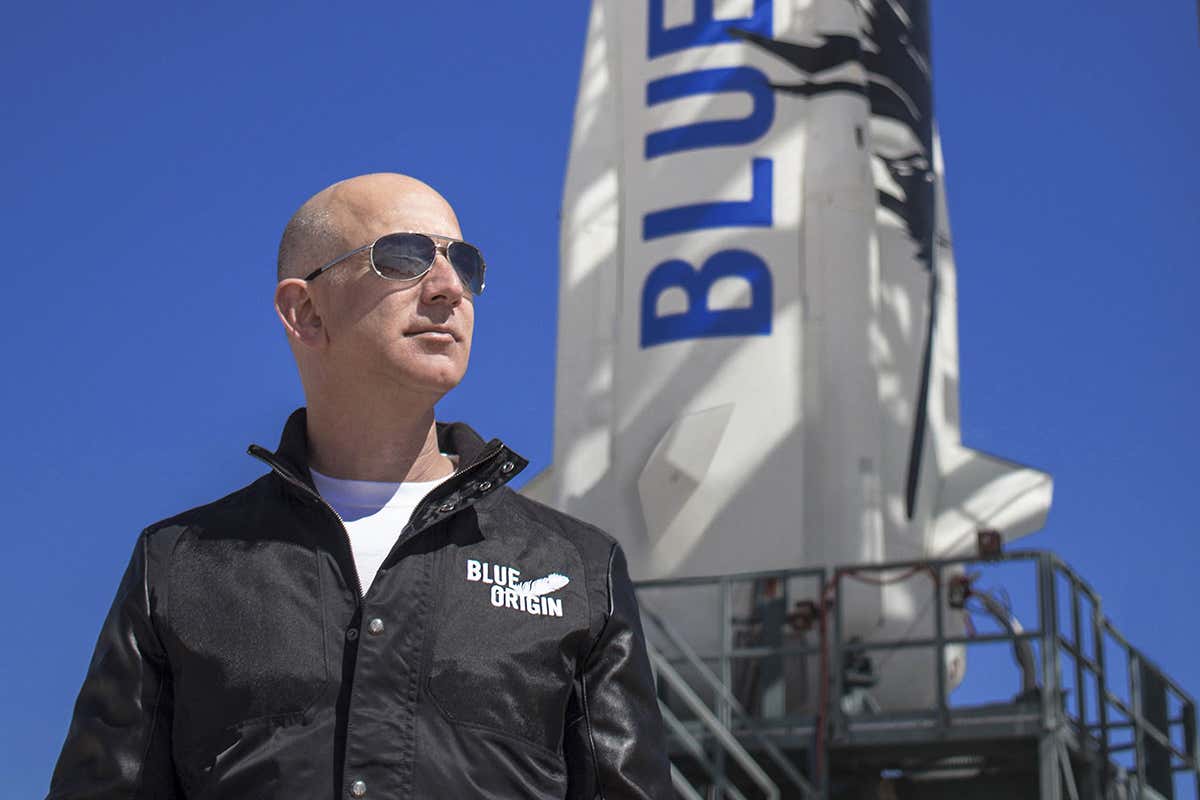 Jeff Bezos and rocket