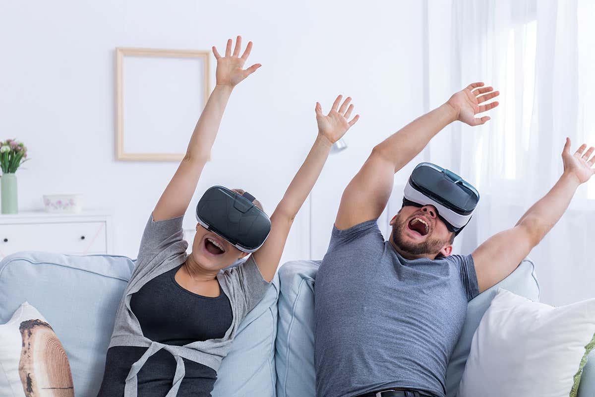 two people with virtual reality headset