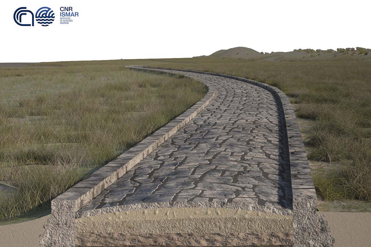 reconstruction of Roman road