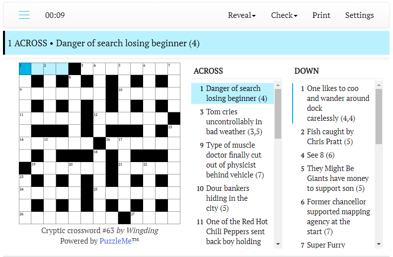 Cryptic crossword #63: State that mollusc absorbs iodine