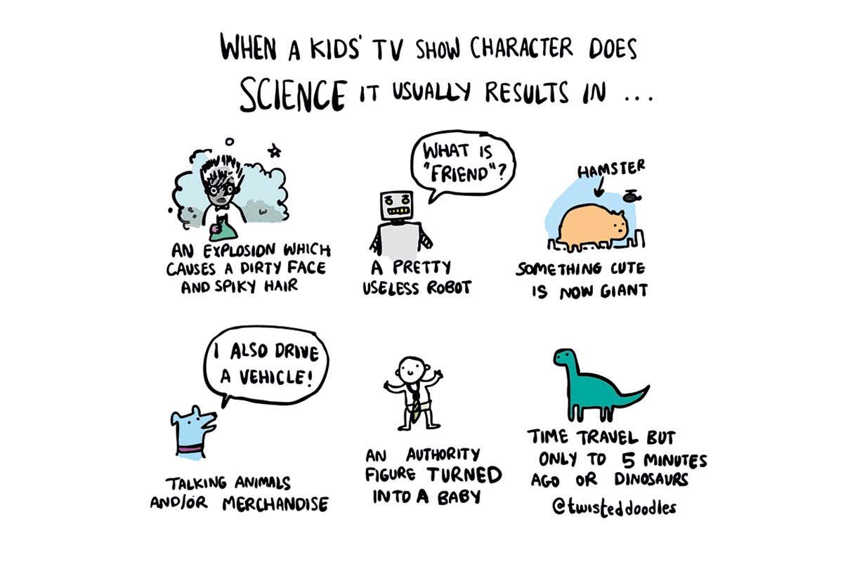 Twisteddoodles: When a TV show character does science...