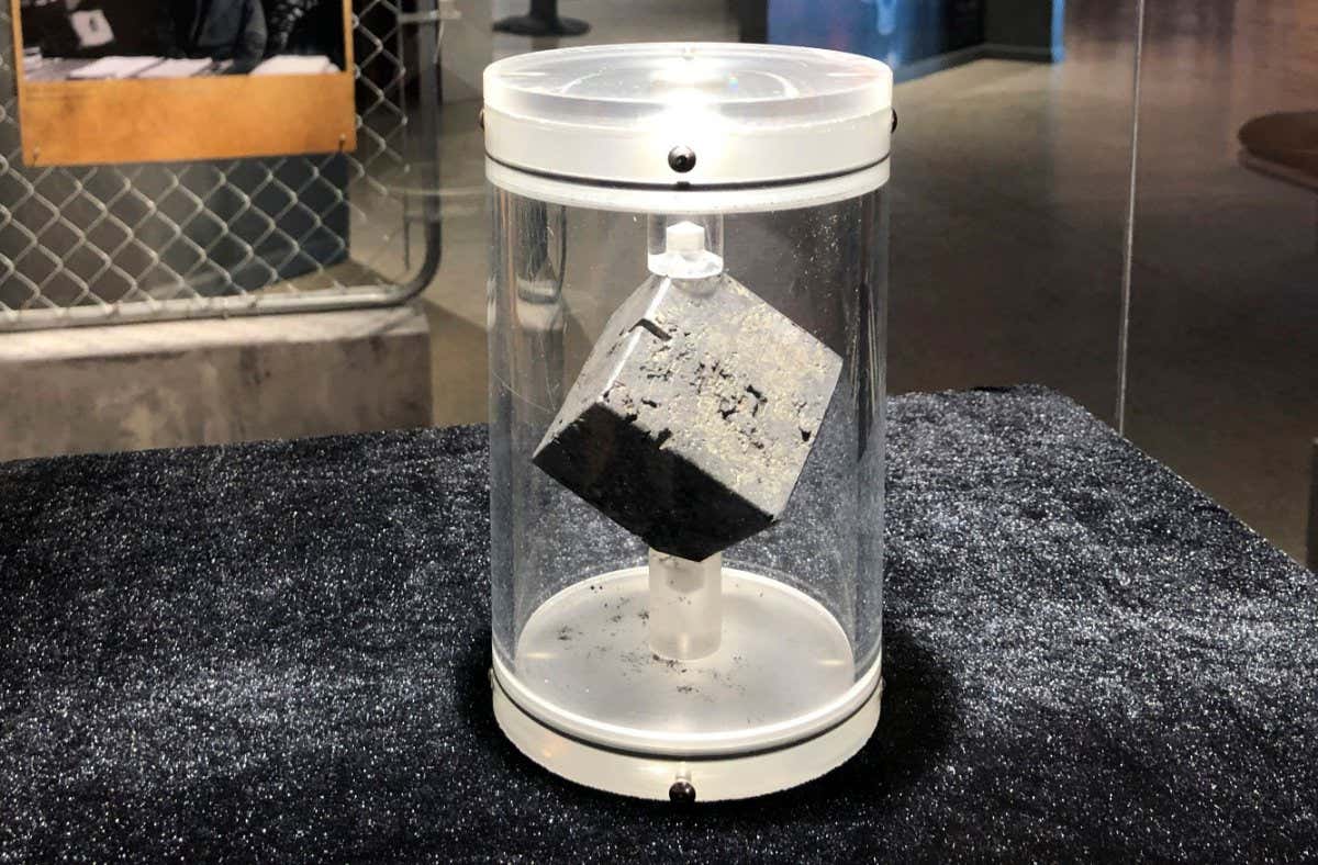 Mandatory Credit: Photo by Susan Montoya Bryan/AP/Shutterstock (10714089d) Cube of uranium is displayed, at the National Museum of Nuclear Science and History in Albuquerque, N.M. The 