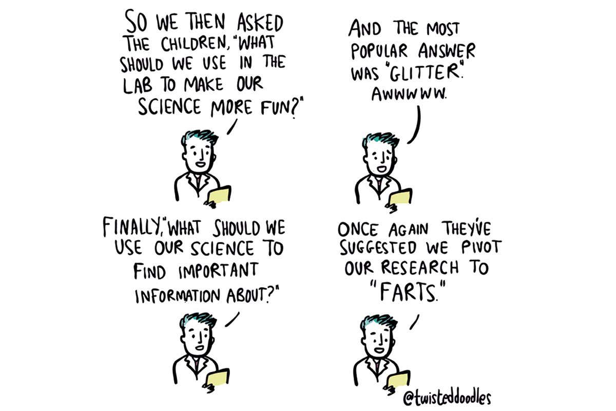 Twisteddoodles: 'What should we use to make science more fun?'