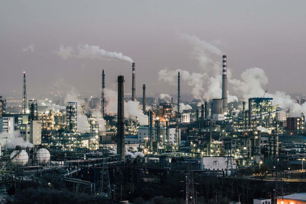 Aerial View of Chinese Petrochemical Plant