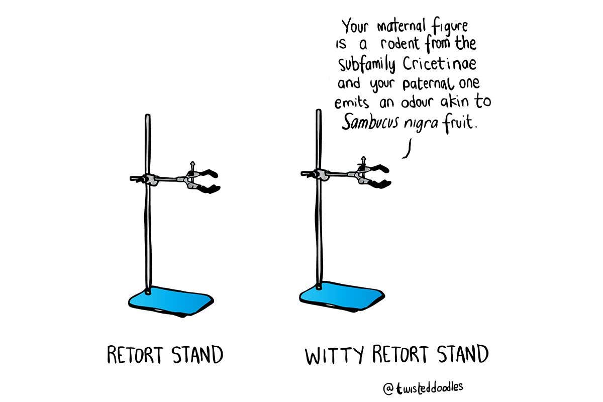 Twisteddoodles takes a stand on lab-based humour