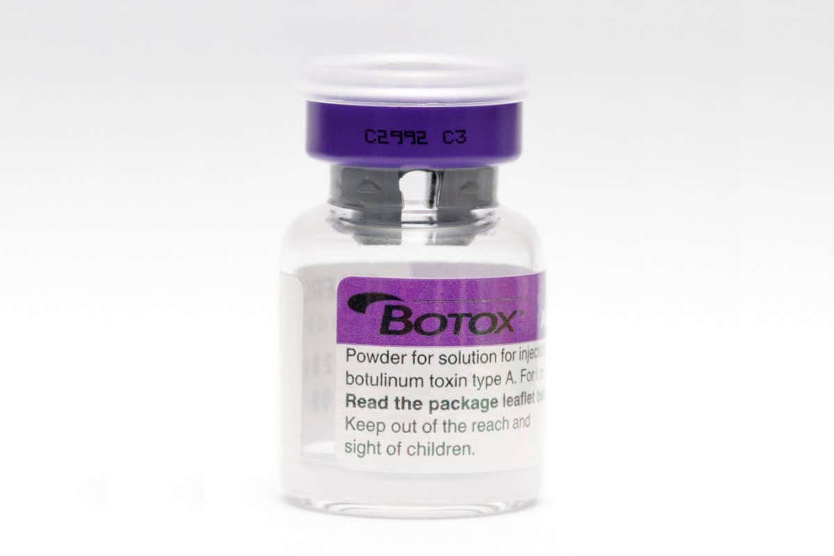 Jar containing Botox powder
