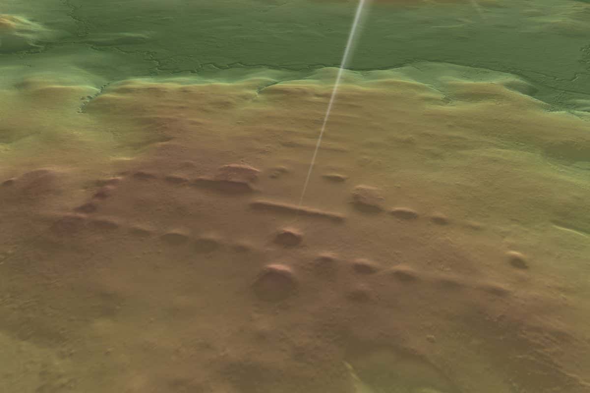 A lidar-based image of one of the sites